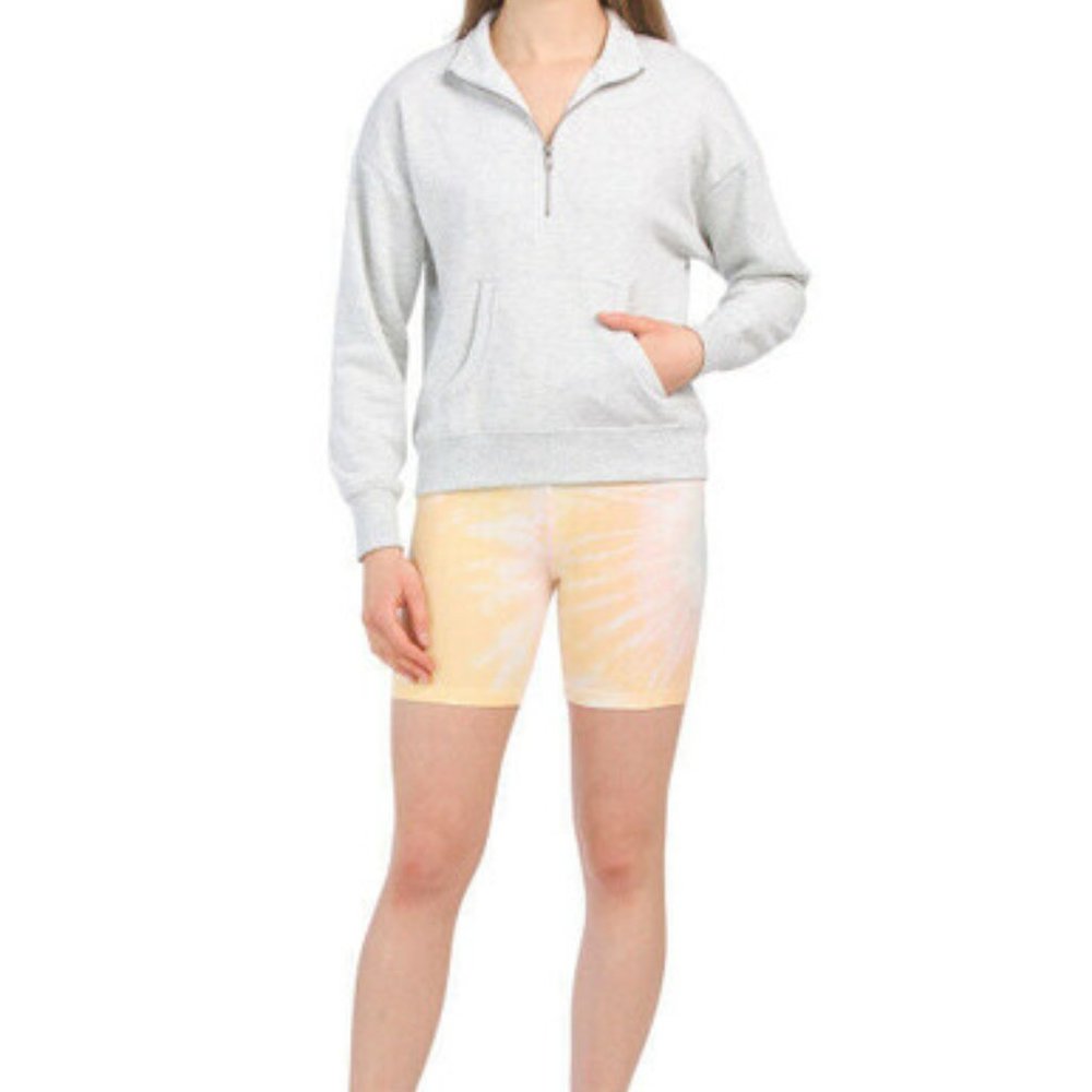 005. PINK ROSE Juniors Pullover Top WITH Tie Dye Bike Shorts